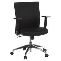 VRTLJIVI STOL umetna masa, tekstil črna  - črna, Moderno, kovina/umetna masa (56/103/43cm) - MID.YOU