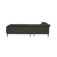 ECKSOFA in Chenille Graubraun 205/280 cm - Graubraun/Schwarz, Design, Textil/Metall (205/280cm) - Xora