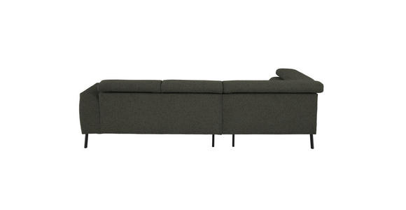 ECKSOFA in Chenille Graubraun 205/280 cm - Graubraun/Schwarz, Design, Textil/Metall (205/280cm) - Xora