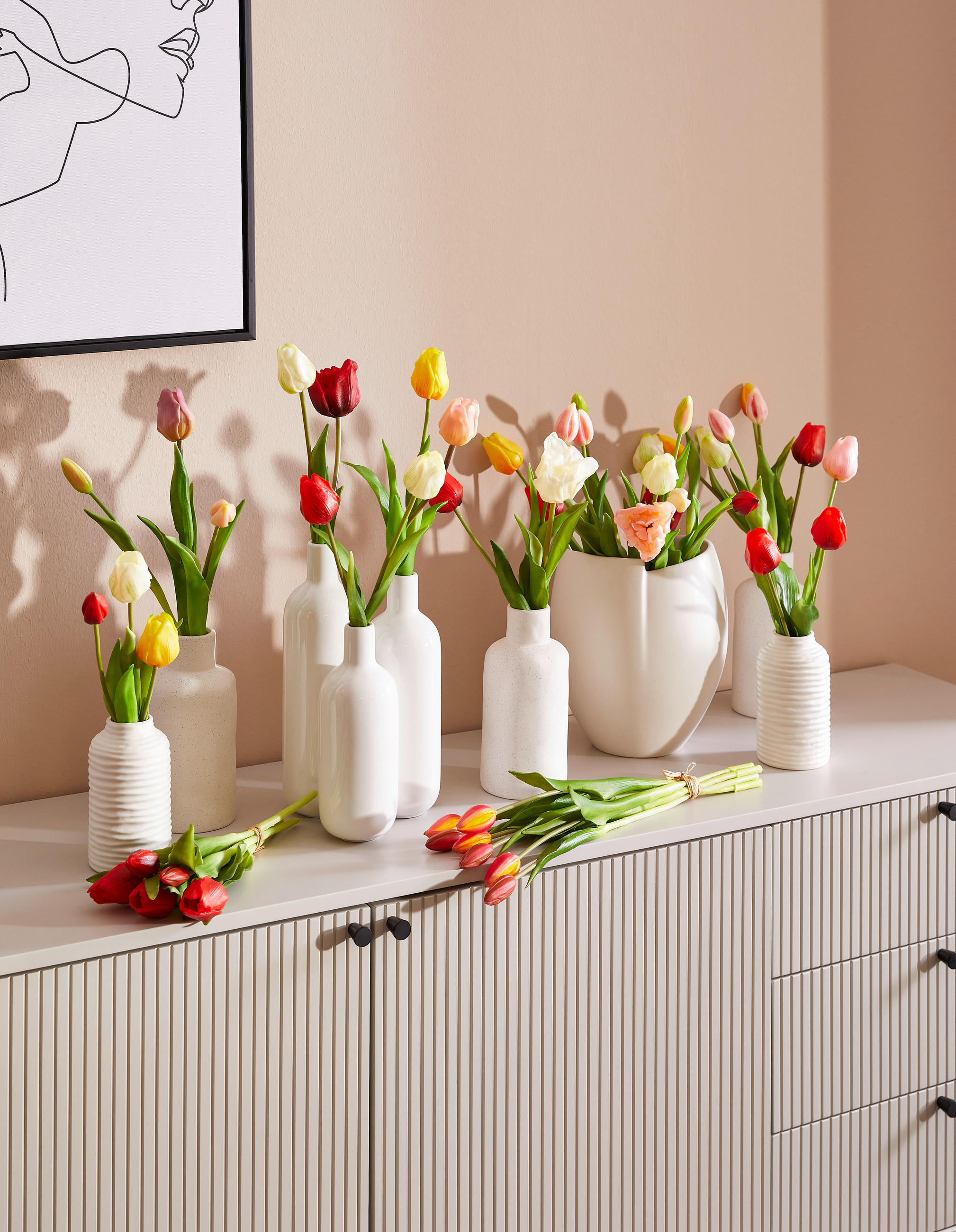 VASE 12 cm  - Weiß, Basics, Keramik (7/12/7cm)
