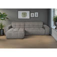 ECKSOFA Dunkelgrau Webstoff  - Dunkelgrau/Schwarz, KONVENTIONELL, Kunststoff/Textil (301/160cm) - Carryhome