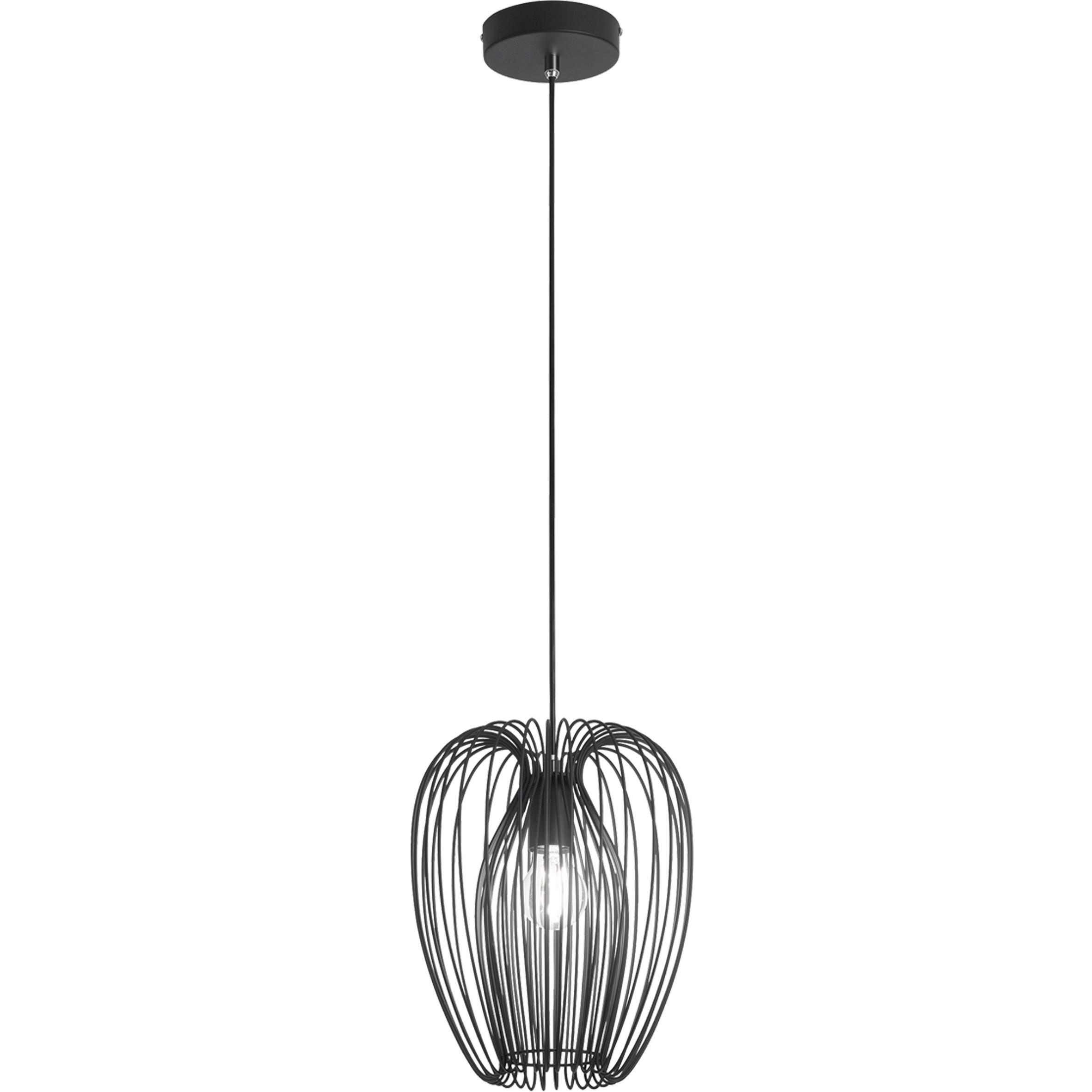 HÄNGELEUCHTE Camp 25/200 cm  - Schwarz, LIFESTYLE, Metall (25/200cm) - Fabas Luce