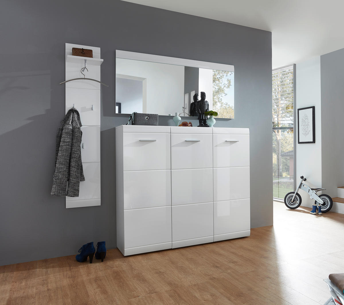 GARDEROBENPANEEL  in 30/152/23 cm  - Weiss, Design, Holzwerkstoff (30/152/23cm) - Carryhome