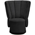 COCKTAILSESSEL - Schwarz, Design, Holz/Textil (92/113/70cm) - Emilio Belluti