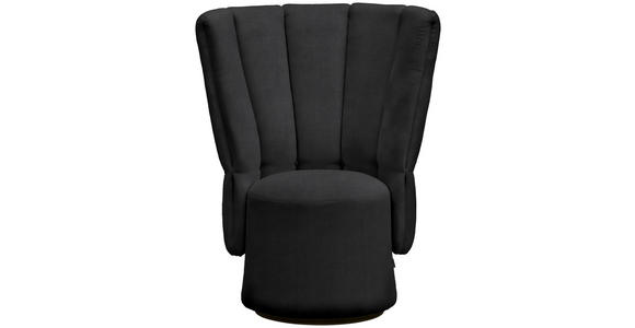 COCKTAILSESSEL - Schwarz, Design, Holz/Textil (92/113/70cm) - Emilio Belluti