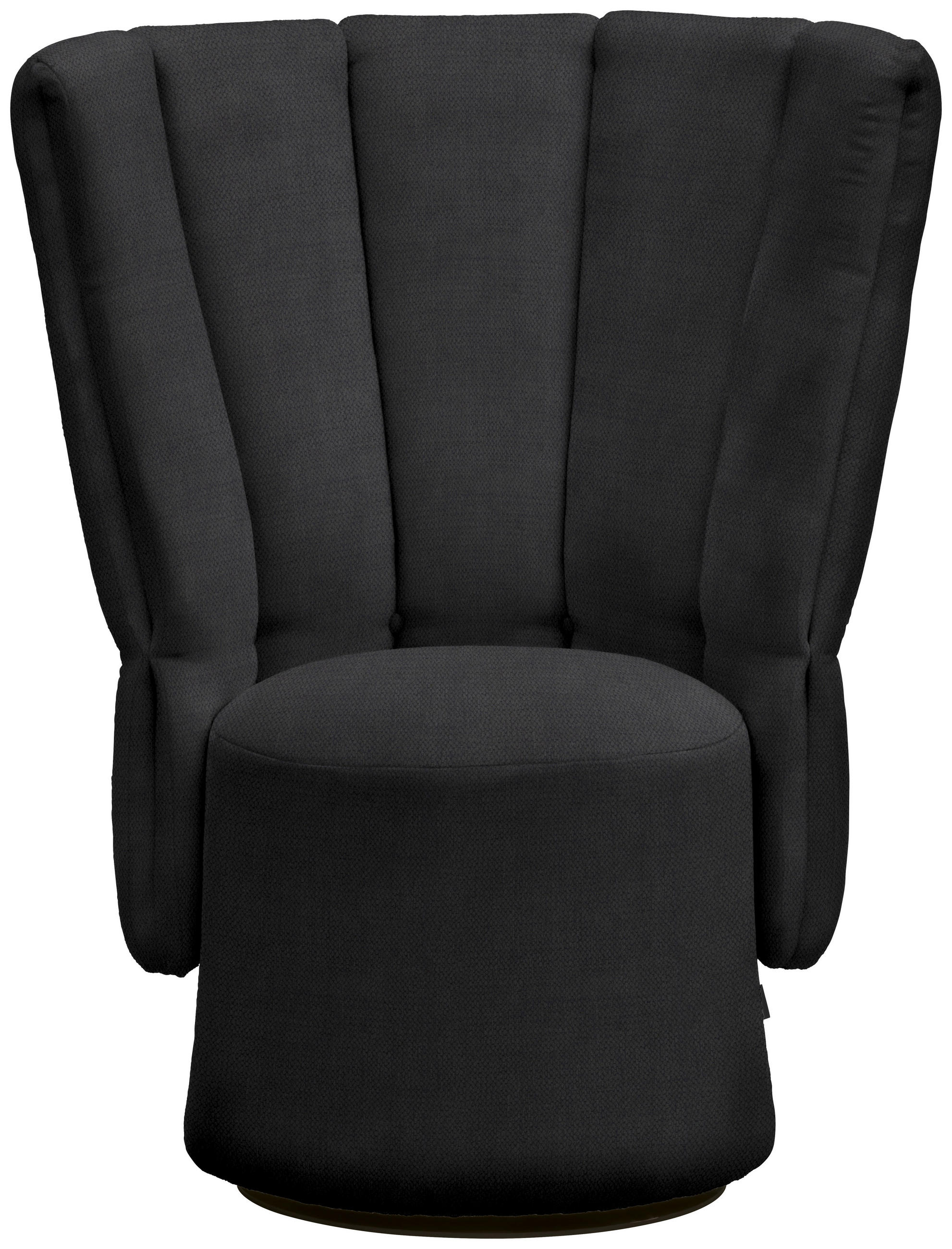 COCKTAILSESSEL in Velours Schwarz  - Schwarz, Design, Holz/Textil (92/113/70cm) - Belluti