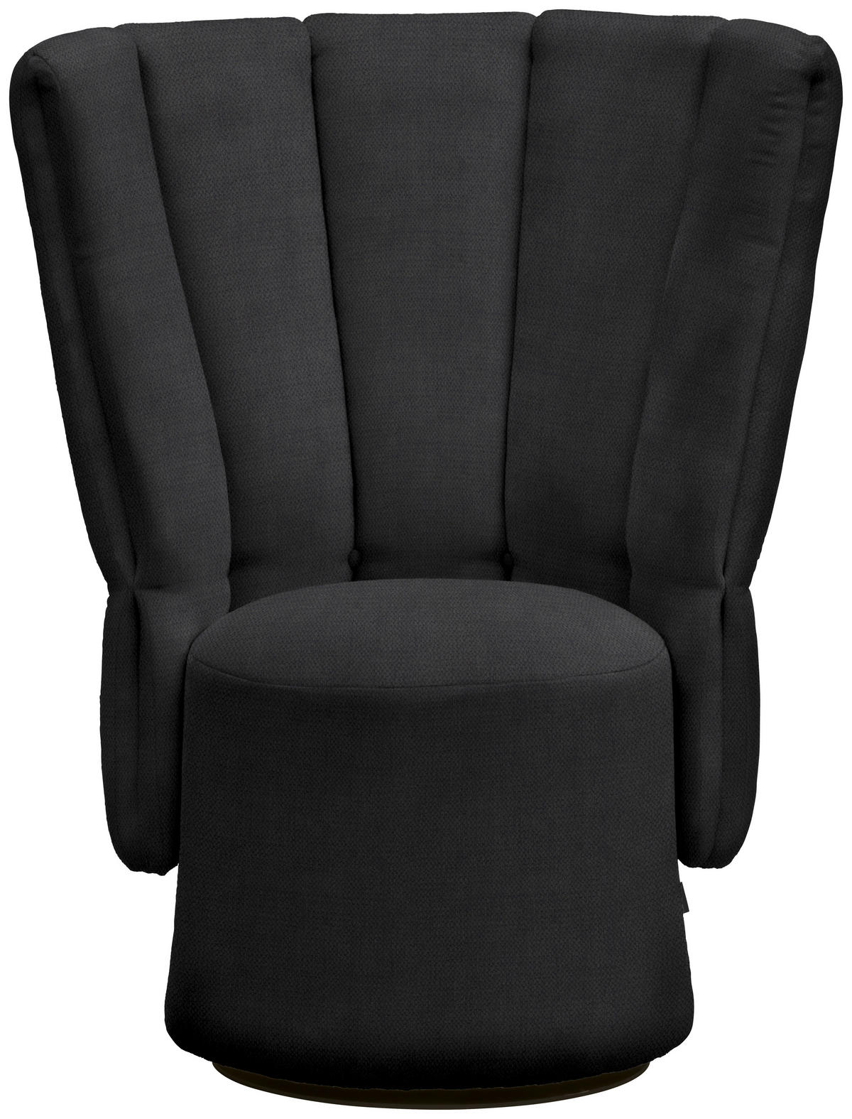 COCKTAILSESSEL in Velours Schwarz  - Schwarz, Design, Holz/Textil (92/113/70cm) - Belluti