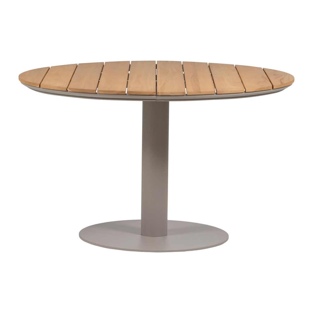 GARTENTISCH 122/122/75 cm Metall, Holzwerkstoff rund  - Naturfarben, MODERN, Holzwerkstoff/Metall (122/122/75cm) - Livetastic