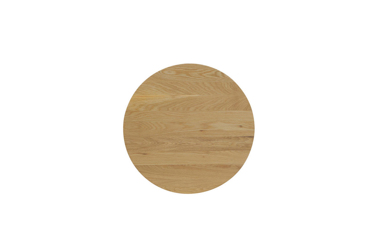 ESSTISCH 60/60/75 cm Echtholz  Holz, Metall rund Eichefarben  - Eichefarben, KONVENTIONELL, Holz/Metall (60/60/75cm) - Linea Natura