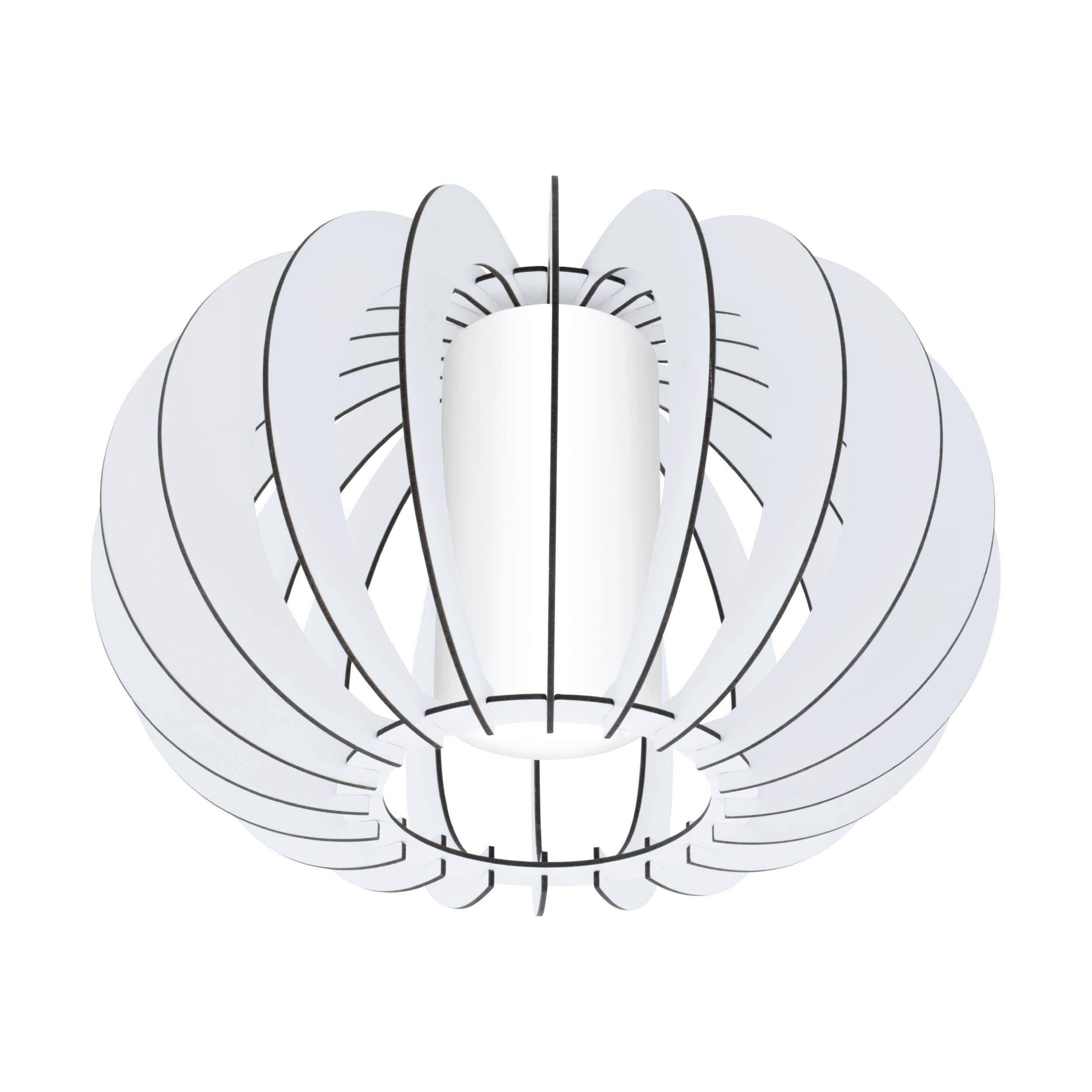 DECKENLEUCHTE Stellato 2 40/27,5 cm   - Weiß, Basics, Glas/Holz (40/27,5cm) - Eglo