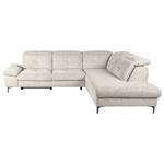 ECKSOFA Beige Webstoff  - Beige/Schwarz, KONVENTIONELL, Textil/Metall (288/225cm) - Carryhome