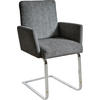 ARMLEHNSTUHL  in Stahl Chenille  - Blau/Chromfarben, Design, Textil/Metall (60/92/60cm) - Dieter Knoll