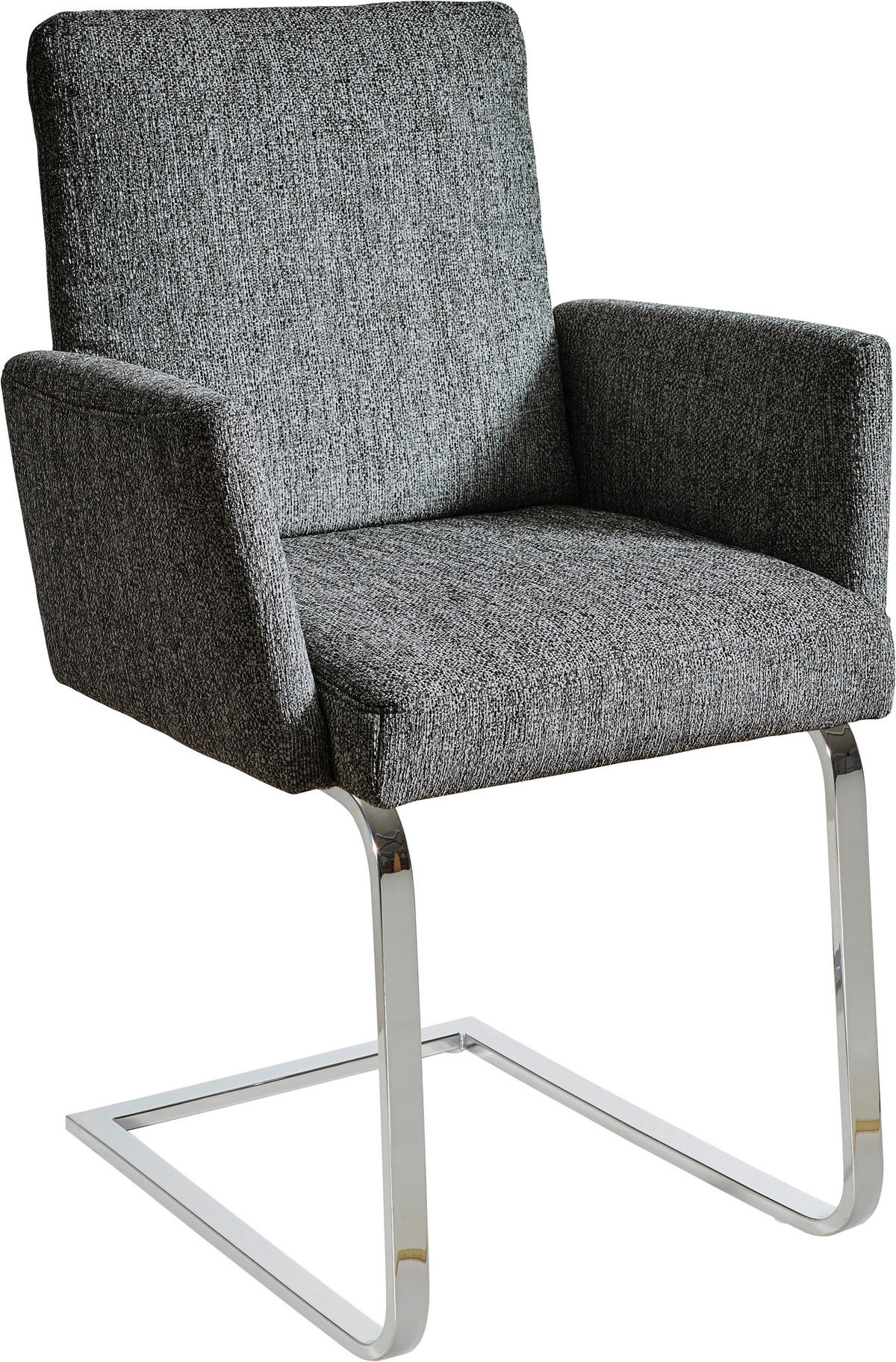 ARMLEHNSTUHL  in Stahl Chenille  - Blau/Chromfarben, Design, Textil/Metall (60/92/60cm) - Dieter Knoll