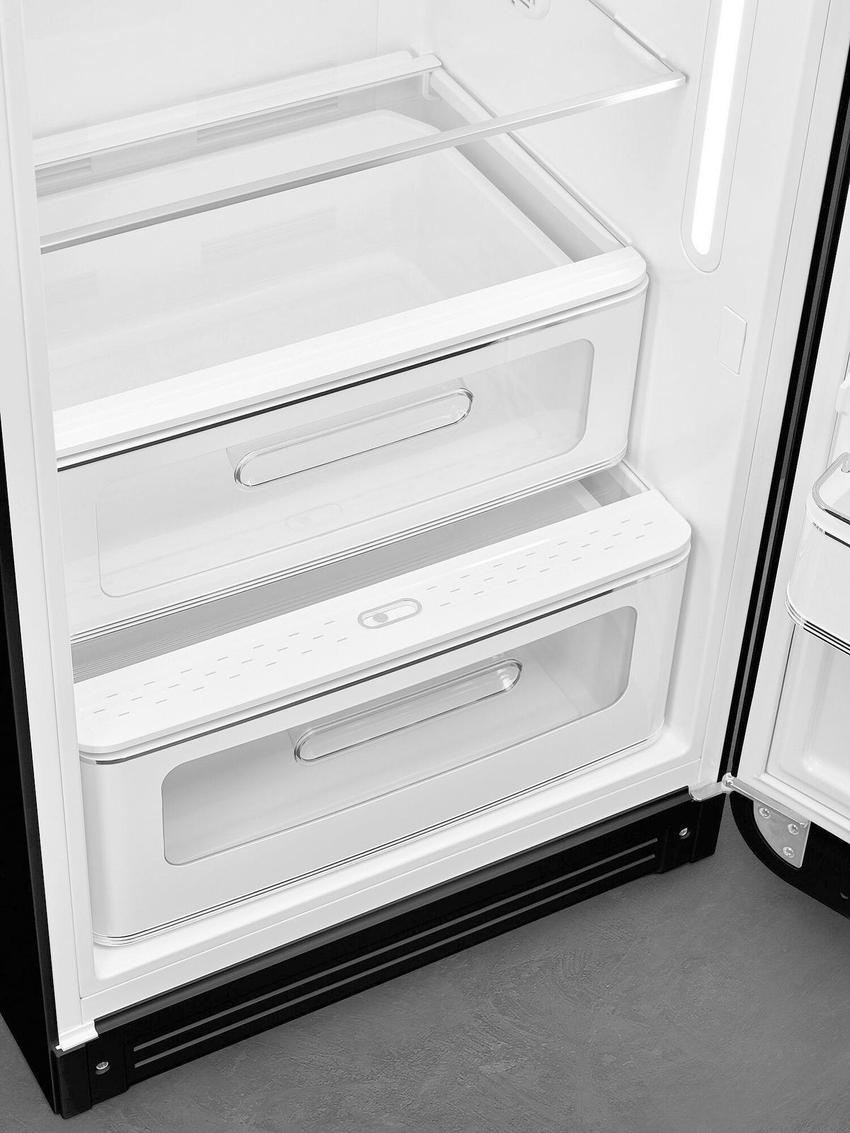 KÜHLSCHRANK 60,1/153/78,8 cm FAB28RBLM6  - Schwarz, Basics, Glas/Metall (60,1/153/78,8cm) - SMEG