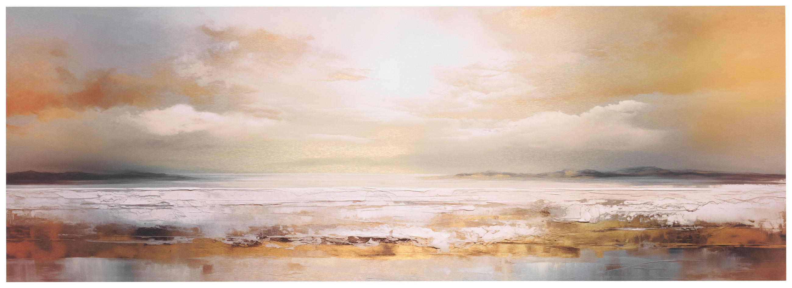 OBRAZ NA HLINÍKOVÉ DESCE, pláž a moře, 140/50/2 cm