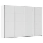 SCHWEBETÜRENSCHRANK 322/236/68 cm 4-türig Weiß  - Alufarben/Weiß, Basics, Holzwerkstoff/Metall (322/236/68cm) - Novel