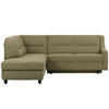 ECKSOFA in Chenille Olivgrün  208/226 cm  - Schwarz/Olivgrün, KONVENTIONELL, Textil (208/226cm) - Sedda