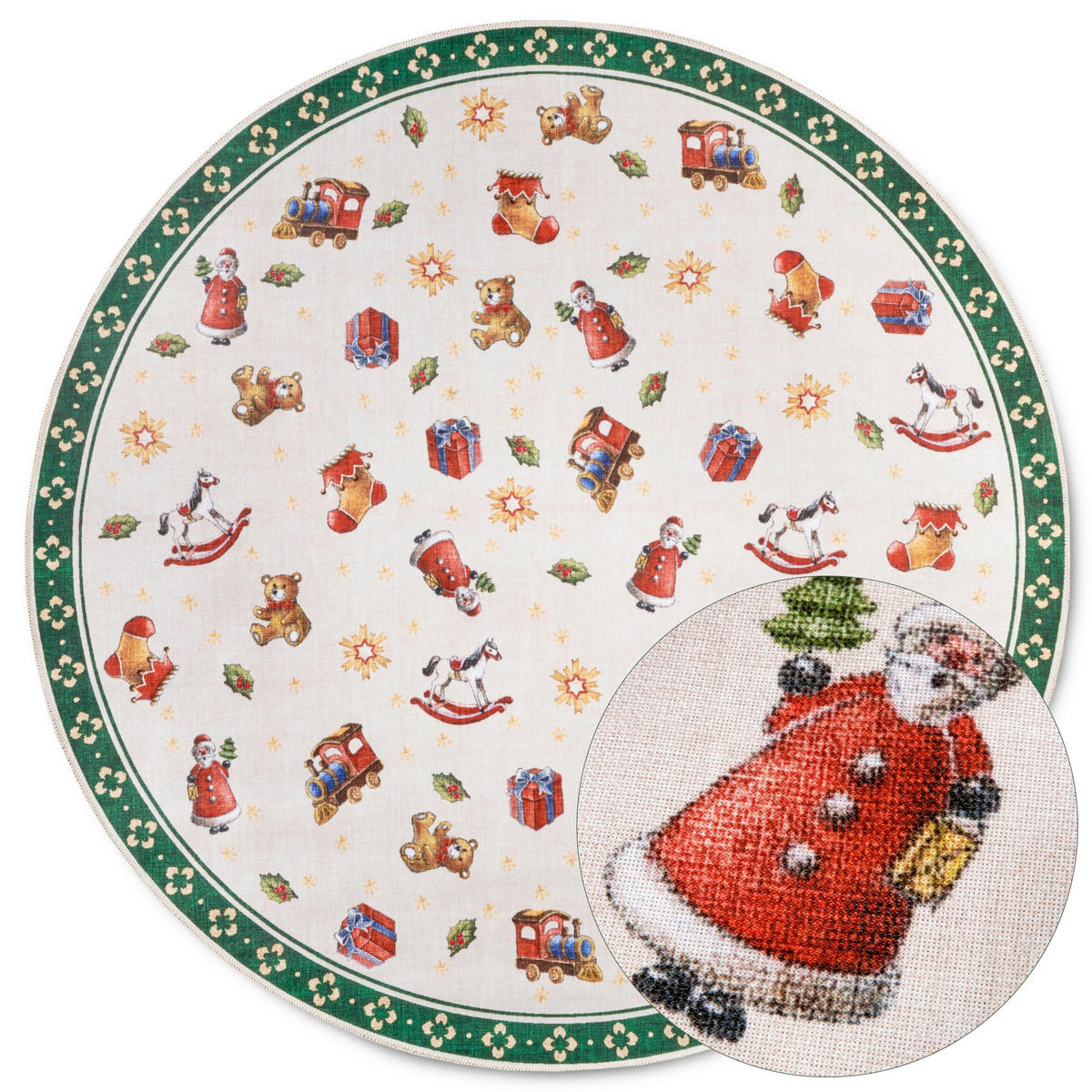 FLACHWEBETEPPICH 150 cm Toy's Delight Multicolor, Dunkelgrün  - Dunkelgrün/Multicolor, Design, Kunststoff/Textil (150cm) - Villeroy & Boch
