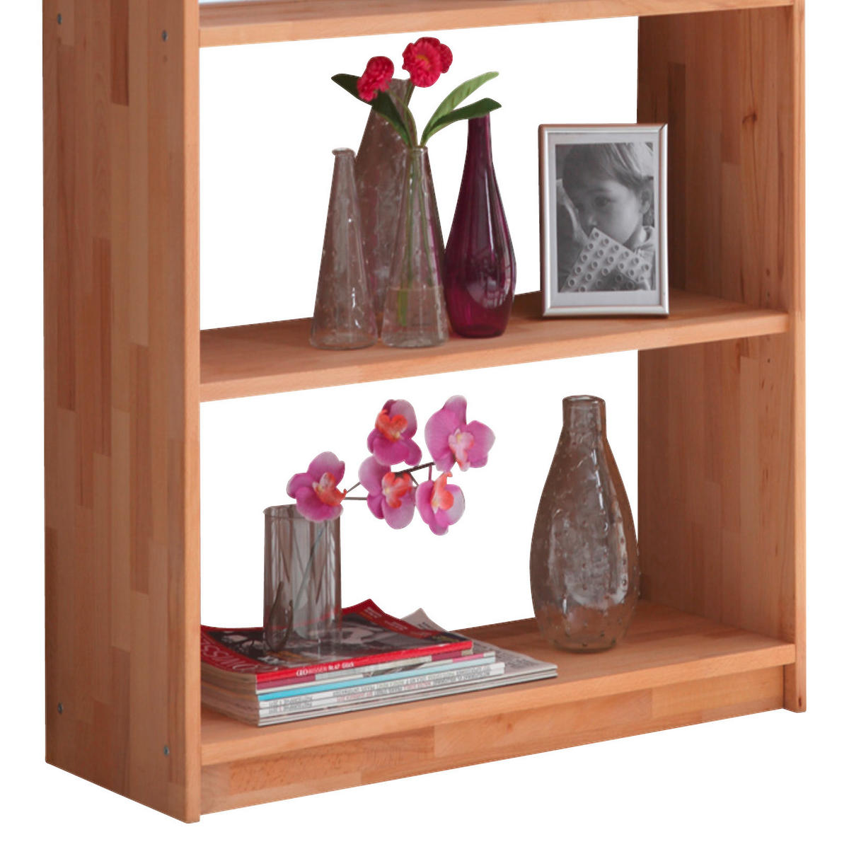REGAL Buche massiv Buchefarben  - Buchefarben, Basics, Holz (80/145/31cm) - MID.YOU