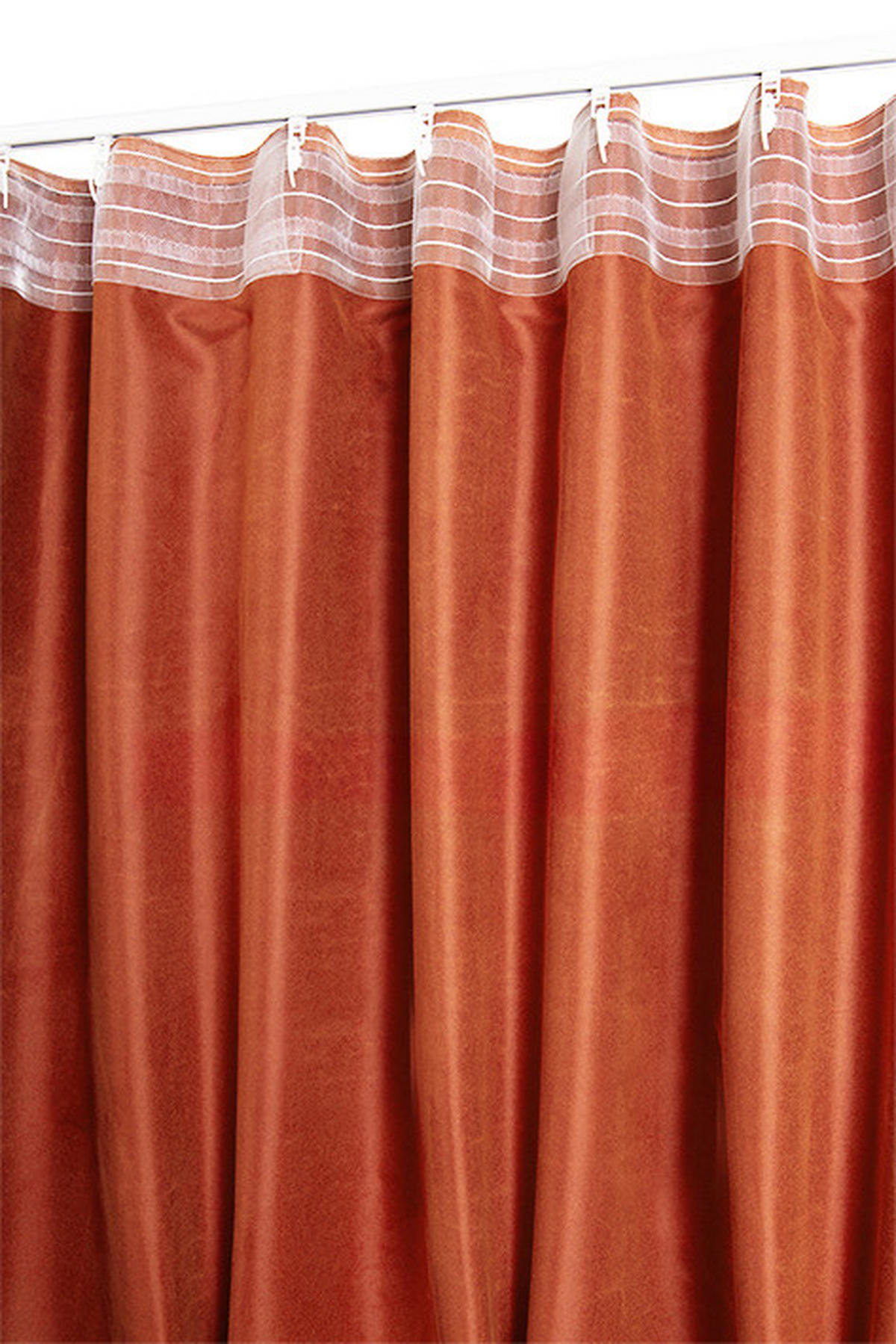 FERTIGVORHANG  blickdicht   140/280 cm  - Rotorange, Basics, Textil (140/280cm)