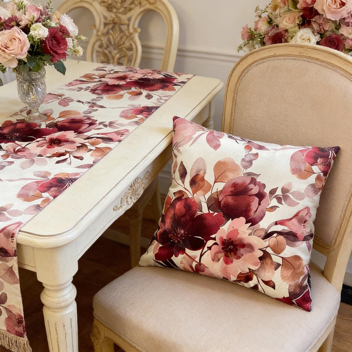 UKRASNI JASTUK 45/45 cm   BRIGITA  - višebojna, Romantično / Seoski, tekstil (45/45cm) - Novel