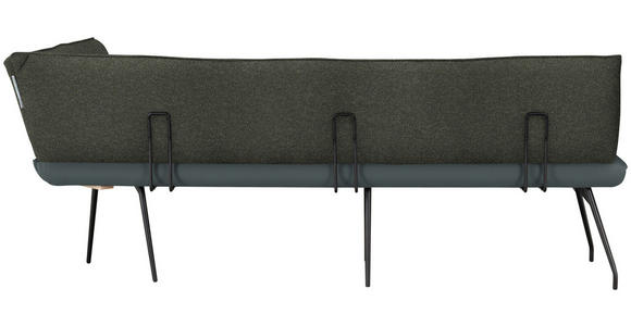 ECKBANK 225/165 cm  in Grau  - Schwarz/Grau, Design, Textil/Metall (225/165cm) - Moderano