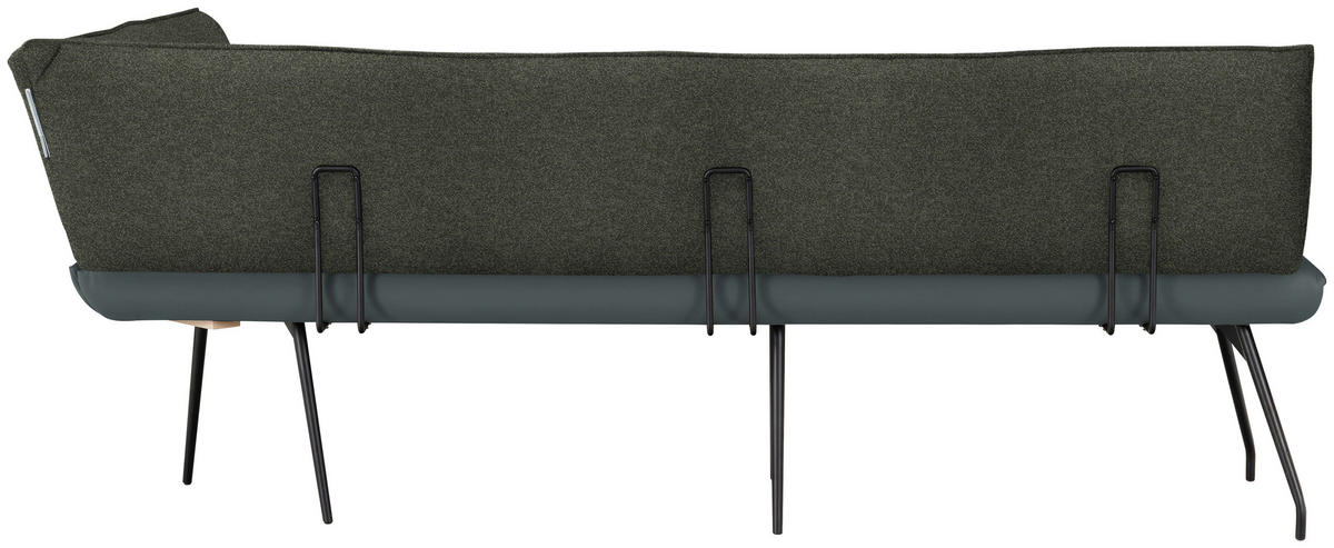 ECKBANK 225/165 cm  in Grau  - Schwarz/Grau, Design, Textil/Metall (225/165cm) - Moderano