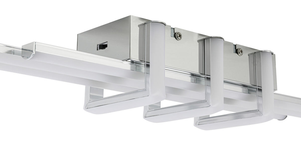 DECKENLEUCHTE 25 W    62/10,5/8 cm  - Chromfarben, Trend, Kunststoff/Metall (62/10,5/8cm) - Collett's Monde