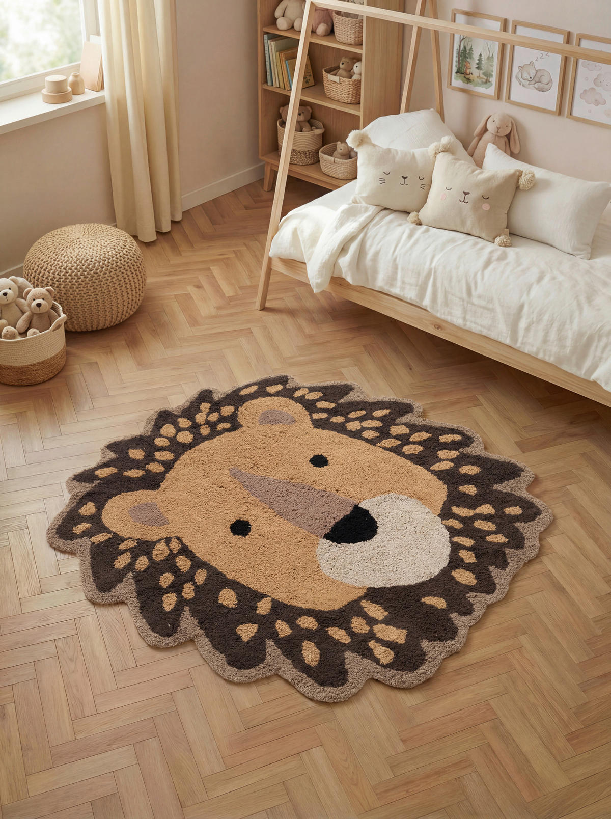 KINDERTEPPICH 120/125 cm Snuggle Roary  - Hellgelb/Braun, Basics, Kunststoff/Textil (120/125cm) - Hanse Home