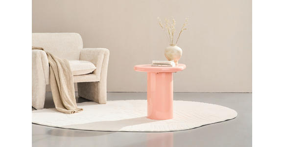 BEISTELLTISCH 57,5/39-46/50,5 cm Rosa organisch  - Rosa, LIFESTYLE, Holzwerkstoff (57,5/39-46/50,5cm) - Novel