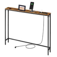KONSOLENTISCH Schwarz, Dunkelbraun  - Dunkelbraun/Schwarz, Trend, Holzwerkstoff/Metall (100/15/80cm) - Boxxx