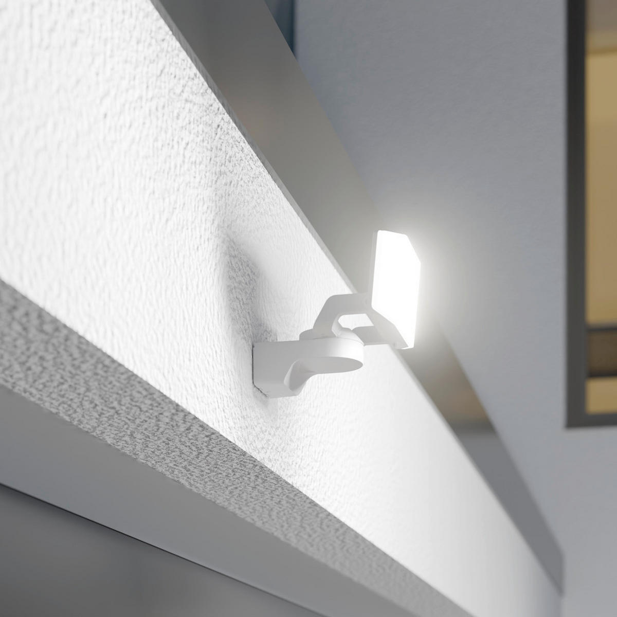 AUSSENWANDLEUCHTE 19,5/17,4/19,5 cm  - Weiß, Trend, Kunststoff (19,5/17,4/19,5cm) - Steinel