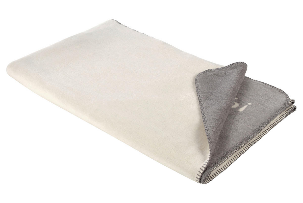 WOHNDECKE MELANGE DOUBLEFACE 150/200 cm  - Hellgrau/Naturfarben, Design, Textil (150/200cm) - Joop!