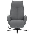 RELAXSESSEL in Textil Hellgrau  - Anthrazit/Hellgrau, Design, Textil/Metall (71/114/84cm) - Johann Jakob