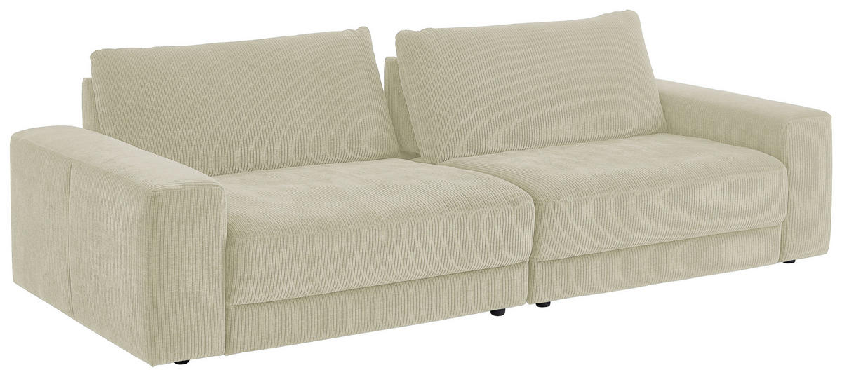 BIGSOFA in Chenille, Jacquard Sandfarben  - Sandfarben/Schwarz, Design, Kunststoff/Textil (270/83/125cm) - Niels Andersson