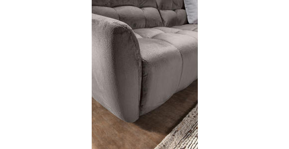 ECKSOFA Grau Flachgewebe  - Schwarz/Grau, MODERN, Kunststoff/Textil (235/275cm) - Landscape