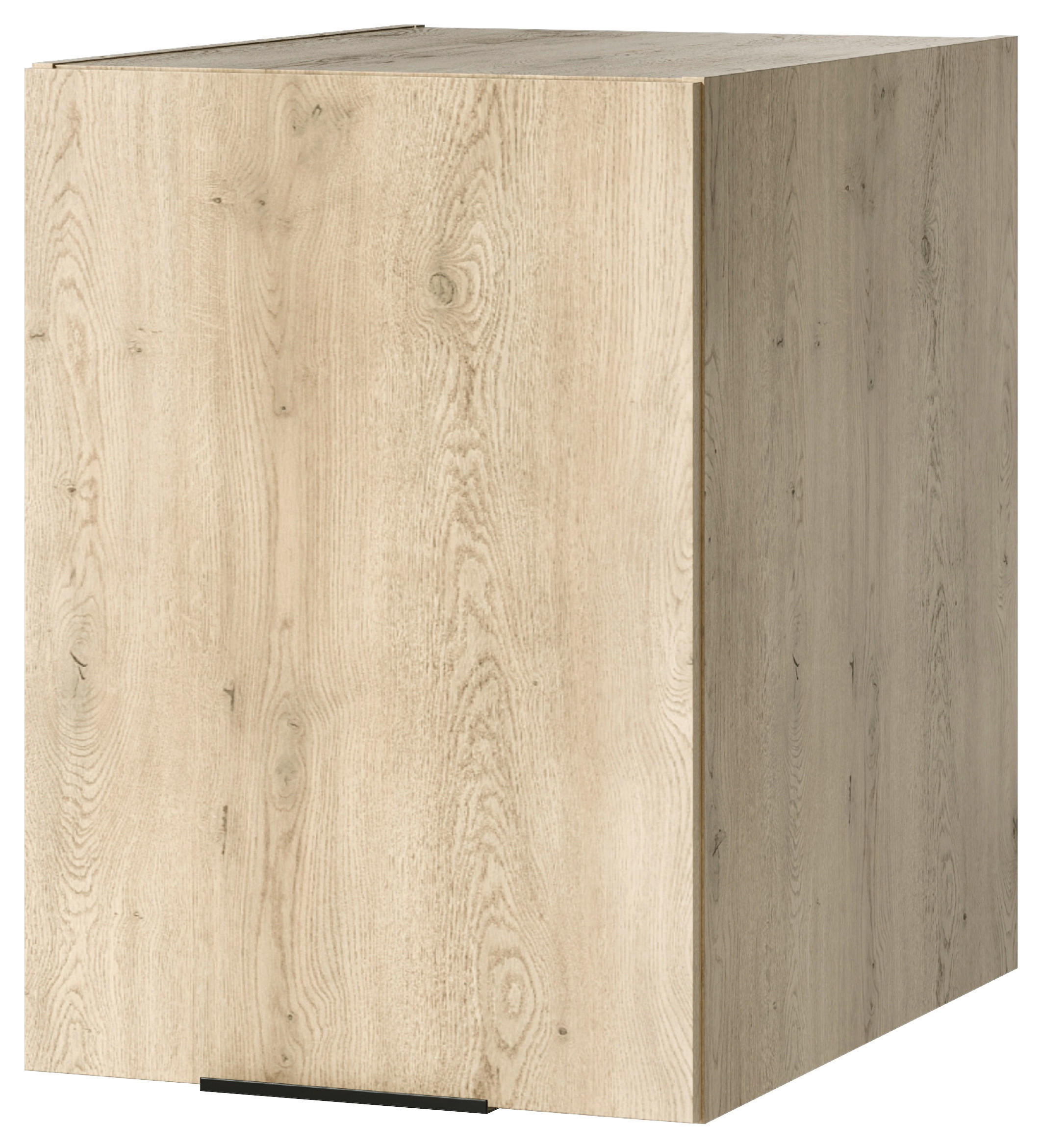 AUFSATZSCHRANK 50/70/68 cm  in  - Eichefarben/Schwarz, Basics, Holzwerkstoff/Metall (50/70/68cm) - MID.YOU