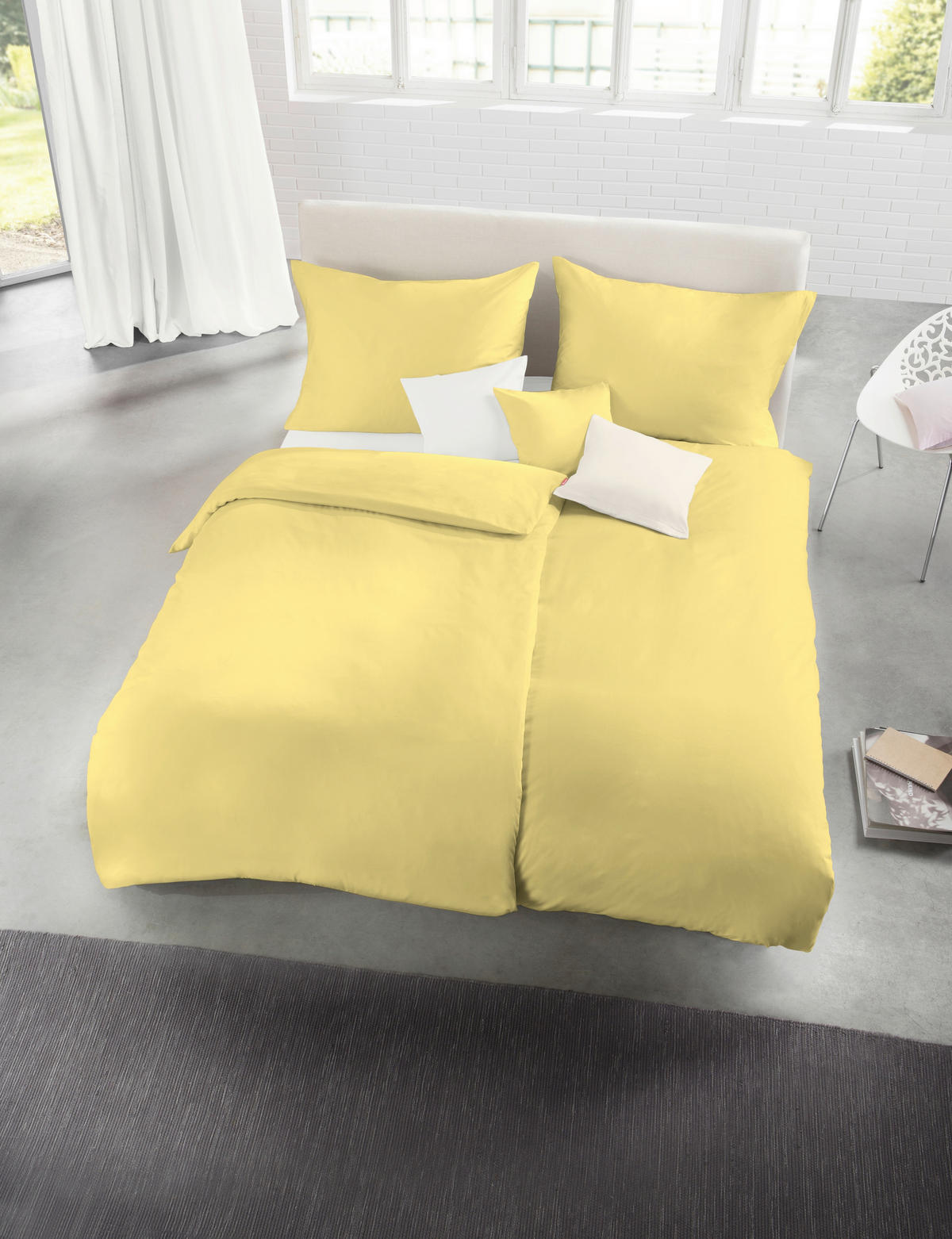 FLEURESSE Satin-Bettwäsche (20 Satin 200/220 cm  - Gelb, Basics, Textil (200/220cm) - Fleuresse