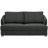 SCHLAFSOFA in Textil Anthrazit  - Anthrazit/Schwarz, Design, Textil/Metall (172/76-89/112-120cm) - Bali