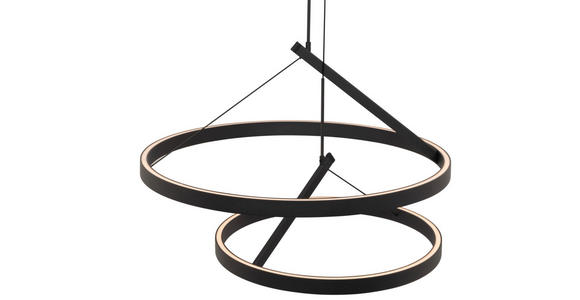 LED-HÄNGELEUCHTE Aero 60/150 cm   - Schwarz, Design, Metall (60/150cm) - Dieter Knoll