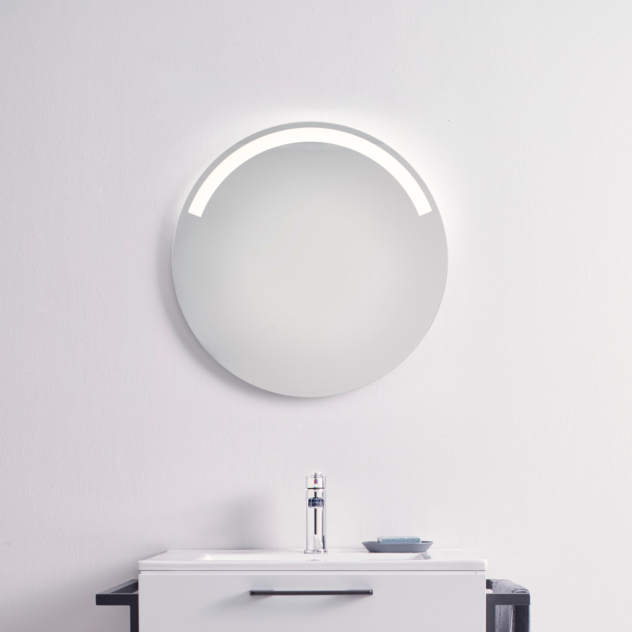 Leuchtspiegel Agda 60/60/4 cm  - MODERN, Glas (60/60/4cm)