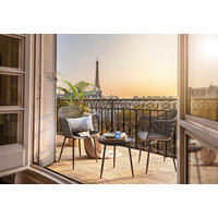 SADA NA BALKON 3dílné,  - černá, Moderní, kov/plast (53/85/63cm) - Ambia Garden