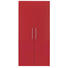 KLEIDERSCHRANK in Rot, Weiß - Chromfarben/Rot, KONVENTIONELL, Holzwerkstoff/Metall (100/208/57cm) - WELNOVA