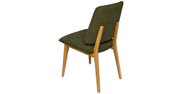 STUHL  Stoffauswahl Webstoff  - Eichefarben/Olivgrün, MODERN, Holz/Textil (48/89,5/60cm) - Carryhome