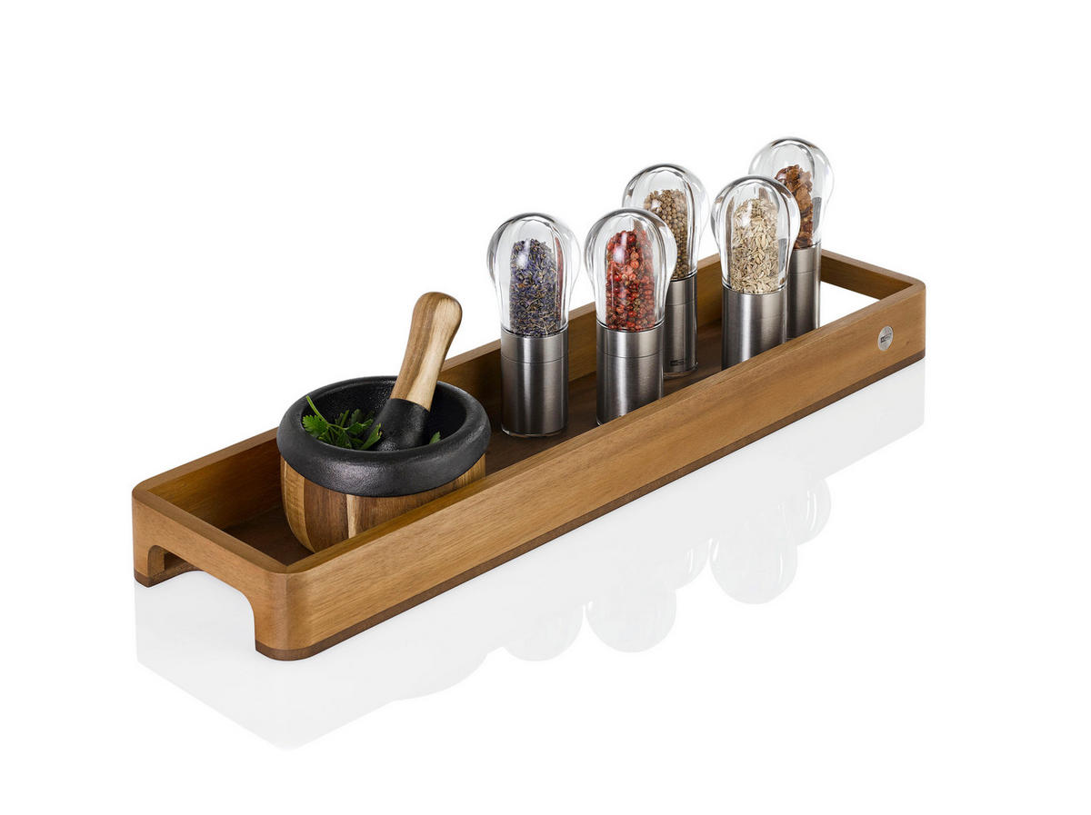 TABLETT Holz Akazie, Walnuss  - Basics, Holz (60/15,5/5cm) - AdHoc
