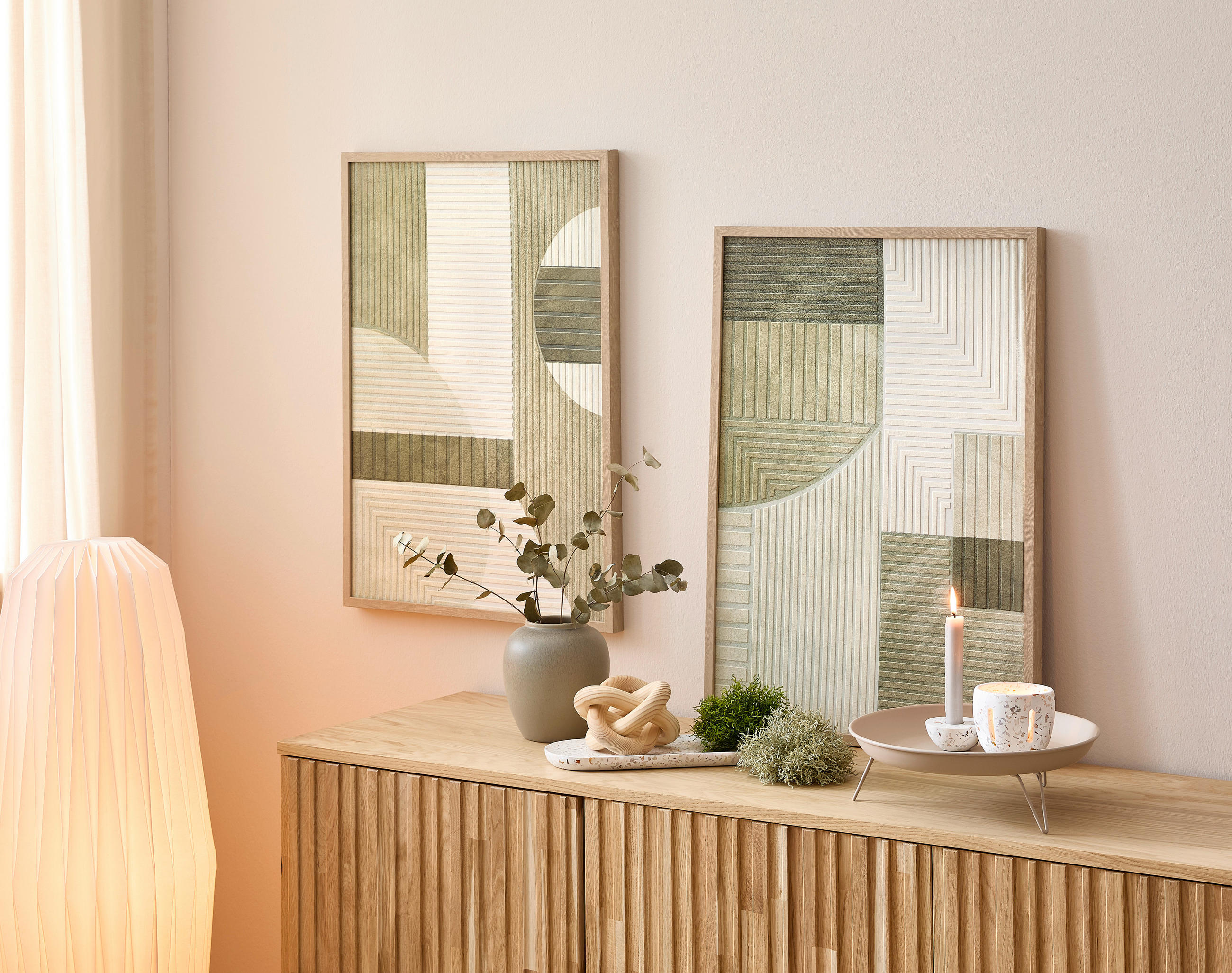 LEINWANDBILD Abstraktes 50/70 cm  - Naturfarben/Grün, Trend, Holzwerkstoff/Kunststoff (50/70cm) - Monee