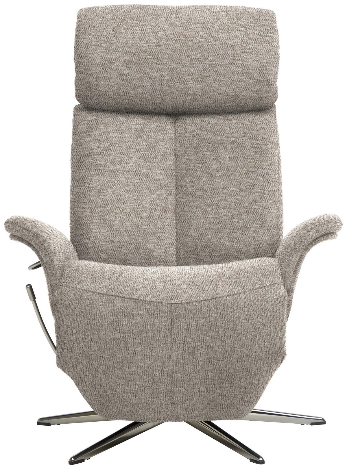 RELAXSESSEL in Textil Hellbraun  - Chromfarben/Hellbraun, Design, Textil/Metall (78/102-111/84cm) - Welnova