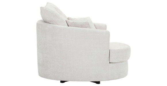 SESSEL in Chenille Creme  - Creme/Schwarz, KONVENTIONELL, Textil/Metall (115/72/115cm) - Carryhome