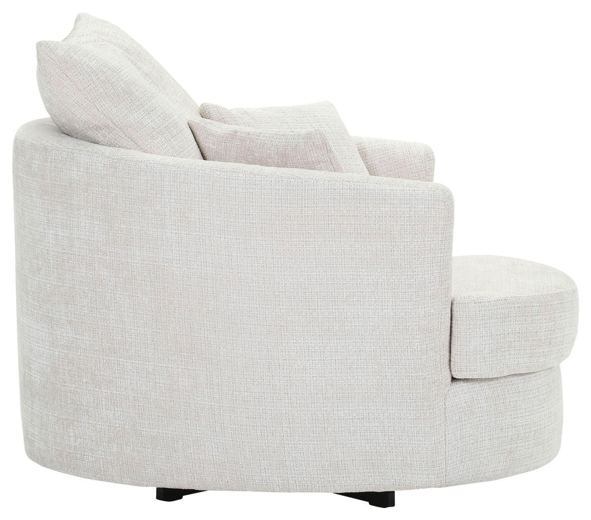 SESSEL in Chenille Creme  - Creme/Schwarz, Konventionell, Textil/Metall (115/72/115cm) - Carryhome
