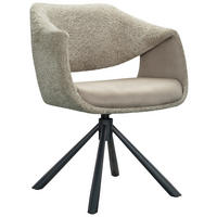 STOL, les, kovina, tekstil siva, črna  - siva/črna, Design, kovina/tekstil (60/82/60.5cm) - Novel